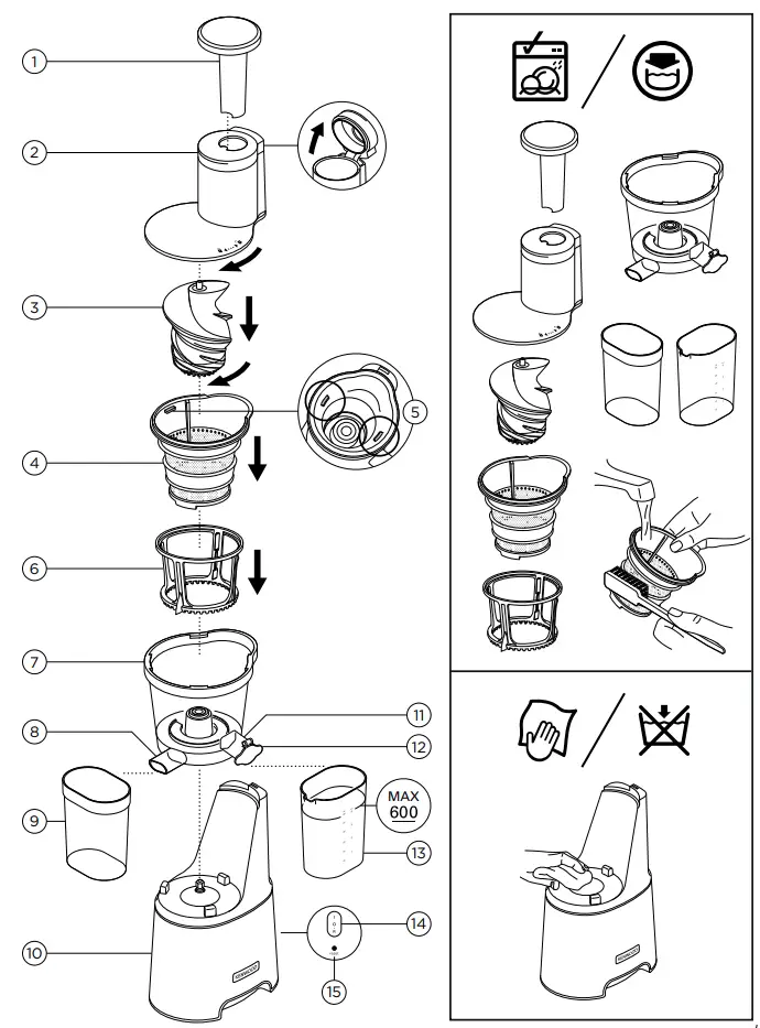 KENWOOD JMP85 PureJuice XL Scroll Press Juicer - fig