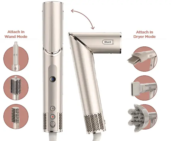 Styling Wand Mode / Hair Dryer Mode