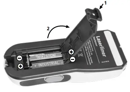 Laserliner StarSensor 50 Electronic Tracking Devices Instruction Manual - Inserting batteries