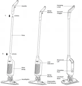 VACMOP QM250/VM250 Series Cordless Hard Floor System User Manual