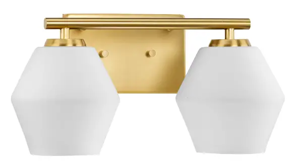 PROGRESS LIGHTING P300431-191 Copeland 7-in 2-Light Matte Black LED Mid-century Vanity Light