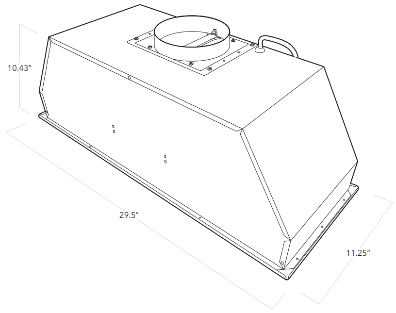HAUSLANE IN R100SS 30 Convertible Range Hood Insert - FIGURE 1