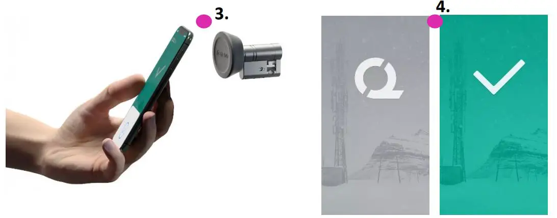 iLOQ S50 Huawei Application - Opening locks with the app