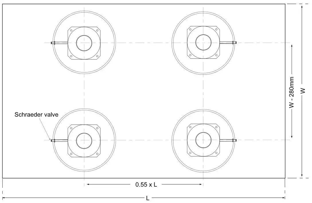 THORLABS PTP702 Passive Isolating Optical Table Supports - Figure 3.1