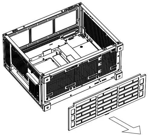 Remove the dust filter