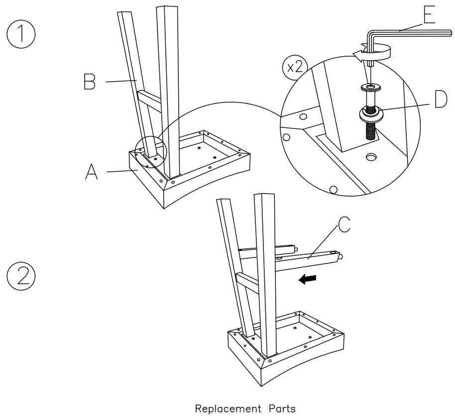 ASHLEY D548-030 Game Room Glosco Bar Tall Stool - fig 1