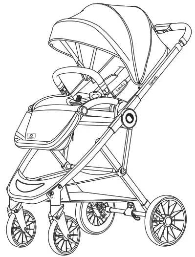lionelo Dani Baby Stroller - cover