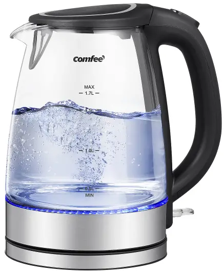 Comfee CEKG003 Electric Hot Water Boiling Glass Kettle