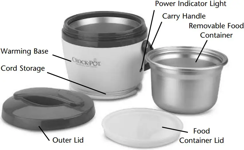 CRICKPOT Lunch Crock Food Warmer - Figure 1