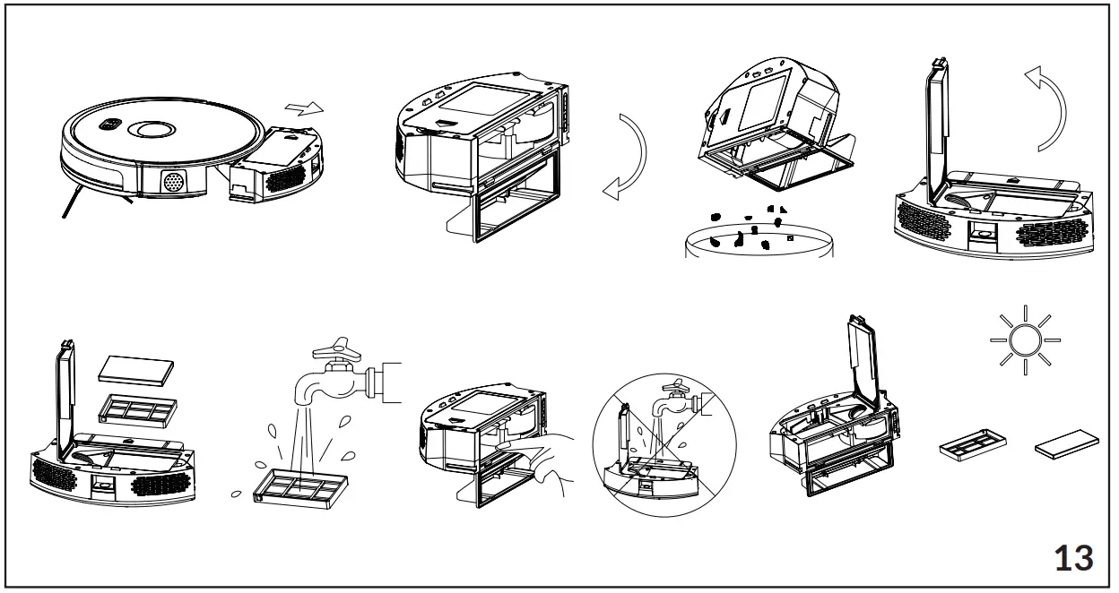 How to clean the dustbin