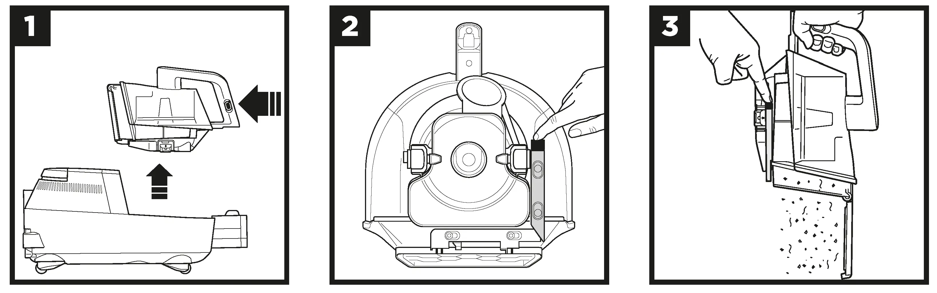 EMPTYING THE DUST CUP