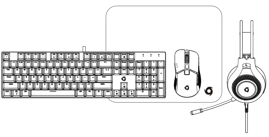 QUDO Typhoon Strike GB11 4 In 1 Gaming Bundle Set