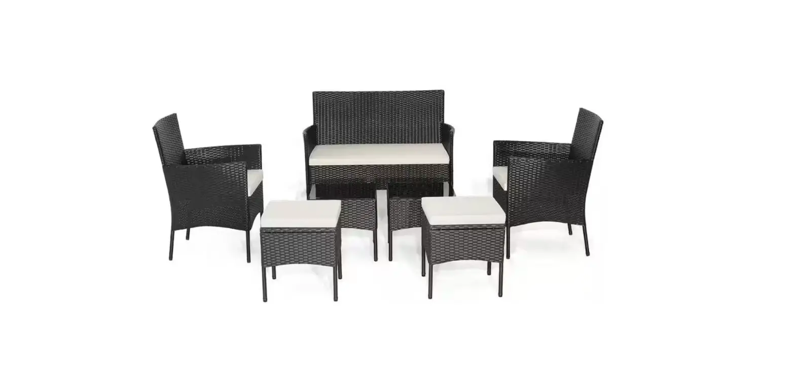 The Home Depot Hw70641 7pcs Patio Rattan Furniture Set User Manual