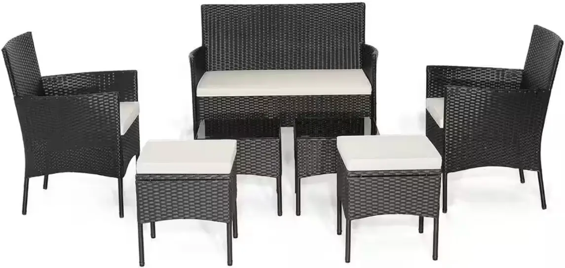 THE HOME DEPOT HW70641 7PCS Patio Rattan Furniture Set