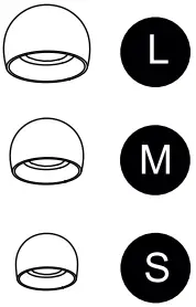 Symphonized SNRGY - Ear cap sizes