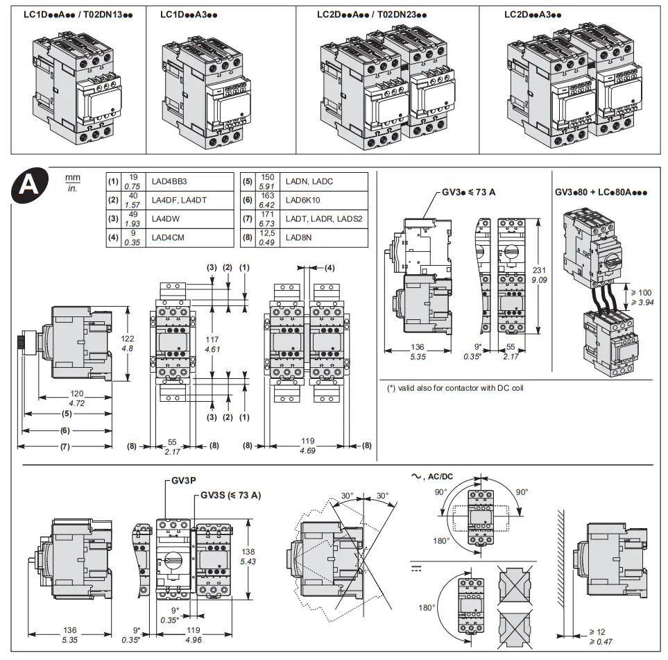 Schneider Electric LC2D A Series TeSys Deca Reversing Contactor - assembly 1