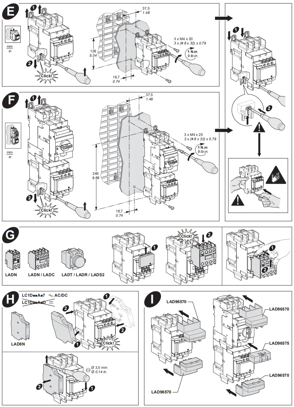 Schneider Electric LC2D A Series TeSys Deca Reversing Contactor - assembly 11