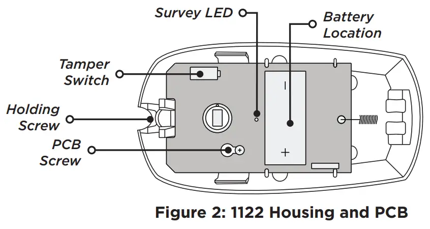 DMP 1122 Wireless PIR Motion Detector-INSTALL THE BATTERY