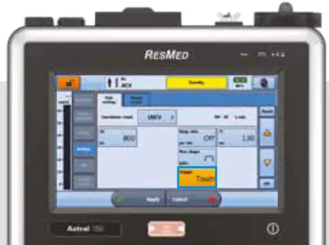 ResMed Astral Series Invasive and Non Invasive Ventilators - without any need to change the circuit 2