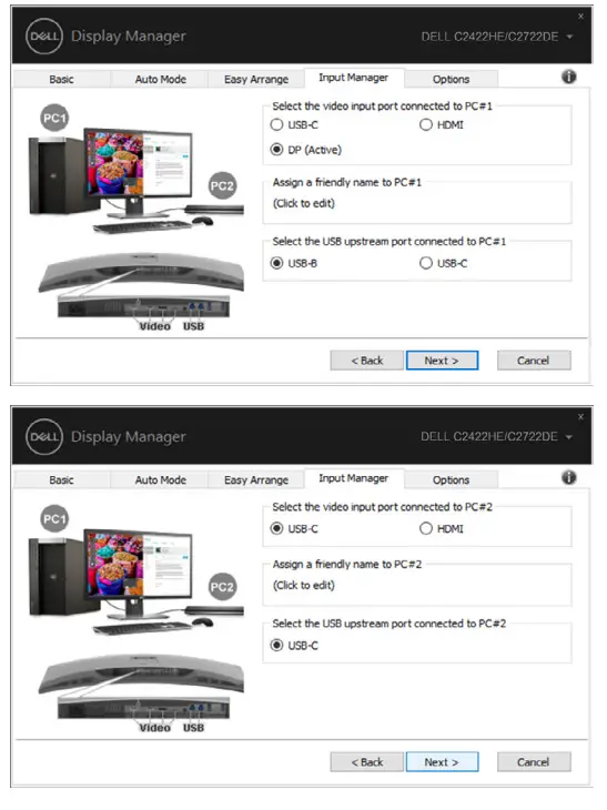 DELL C2722DE 27 inch IPS Video Conferencing Monitor Video Input