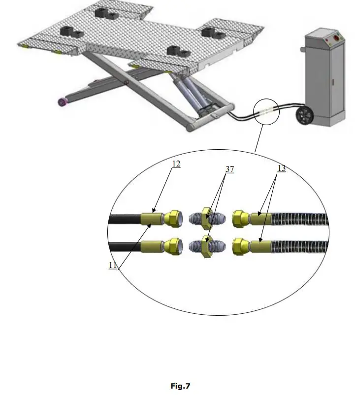 AMGO EM06 6000 lbs Portable Mid-Rise Scissor Lift User Manual - Figure - 7
