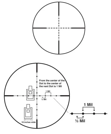 AIM Sports Scope - Mil-dot Reticle