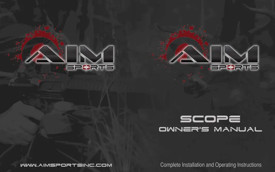 Aim Sports Scope Owner's Manual