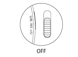toggle switch to "OFF