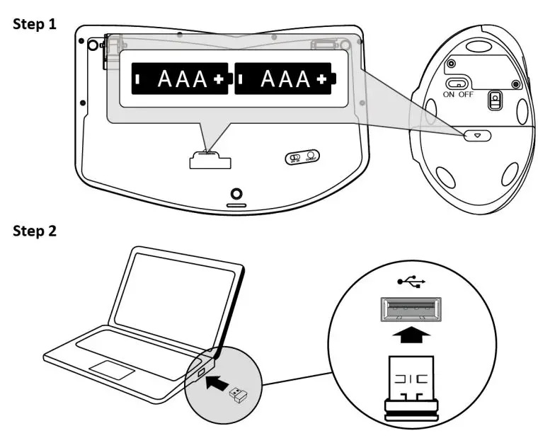 perixx Periduo-606 Wireless Mini Ergonomic Keyboard User Manual - Installation Process