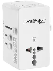 CONAIR TS240AP All-In-One International Adapter with 2 Outlets & 2 USB Ports