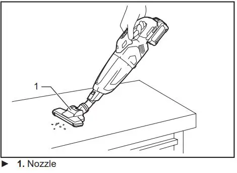 Makita Cordless Cleaner CL001G Instruction Manual - Nozzle