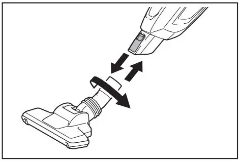 Makita Cordless Cleaner CL001G Instruction Manual - When using attachment without lock
