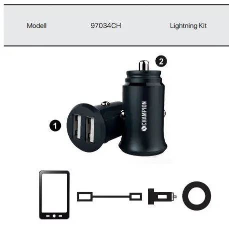 CHAMPION USB Charger for Car Truck User Manual - Product Overview