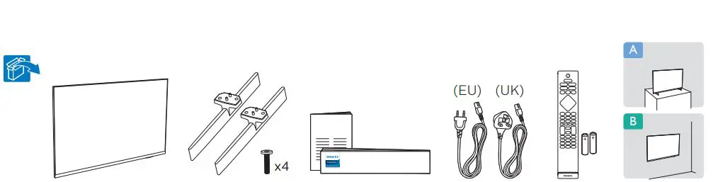 PHILIPS 7506 Series Television in the box