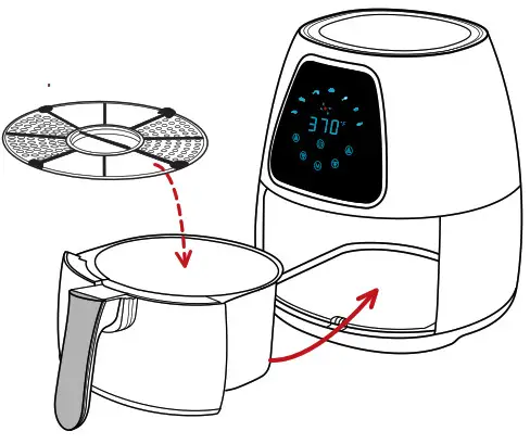 Gourmia R-GAF-318 4-Quart Digital Air Fryer-Using