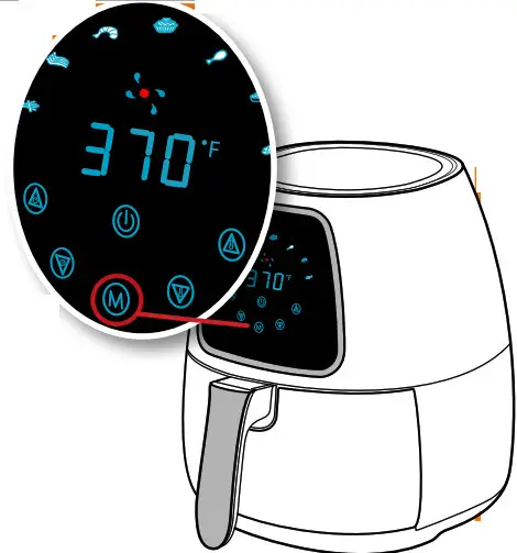 Gourmia R-GAF-318 4-Quart Digital Air Fryer-menu