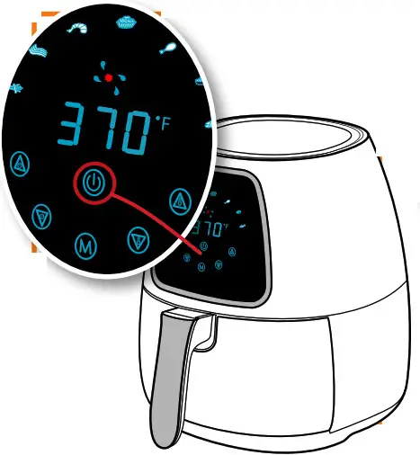 Gourmia R-GAF-318 4-Quart Digital Air Fryer-power icon