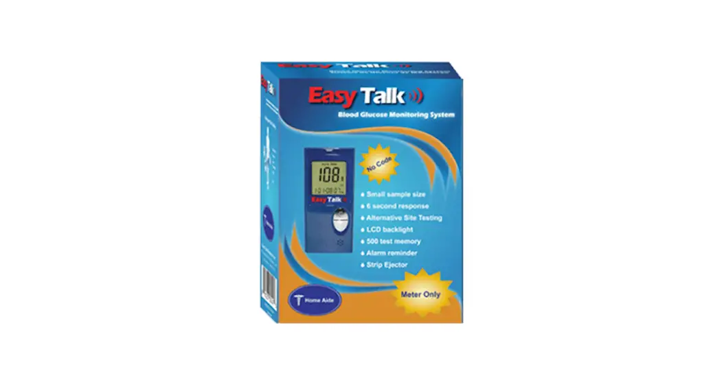 91237-0001-47 Home Aide Easy Talk Glucose Meter User Guide 91237-0001-47 Home Aide Easy Talk Glucose Meter User Guide