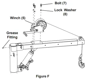 HauliMaster 1 2 Ton Capacity Crane with Cable Winch - figure 6