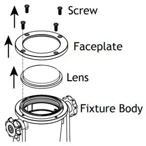 AMP Lighting AUL 8002 B BZ Low Voltage Landscape Lighting - Faceplate and Lens