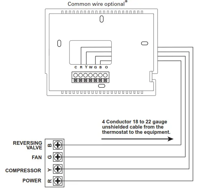 DAIKIN TSTATD2100-2 Digital Thermostat- 4 Wire