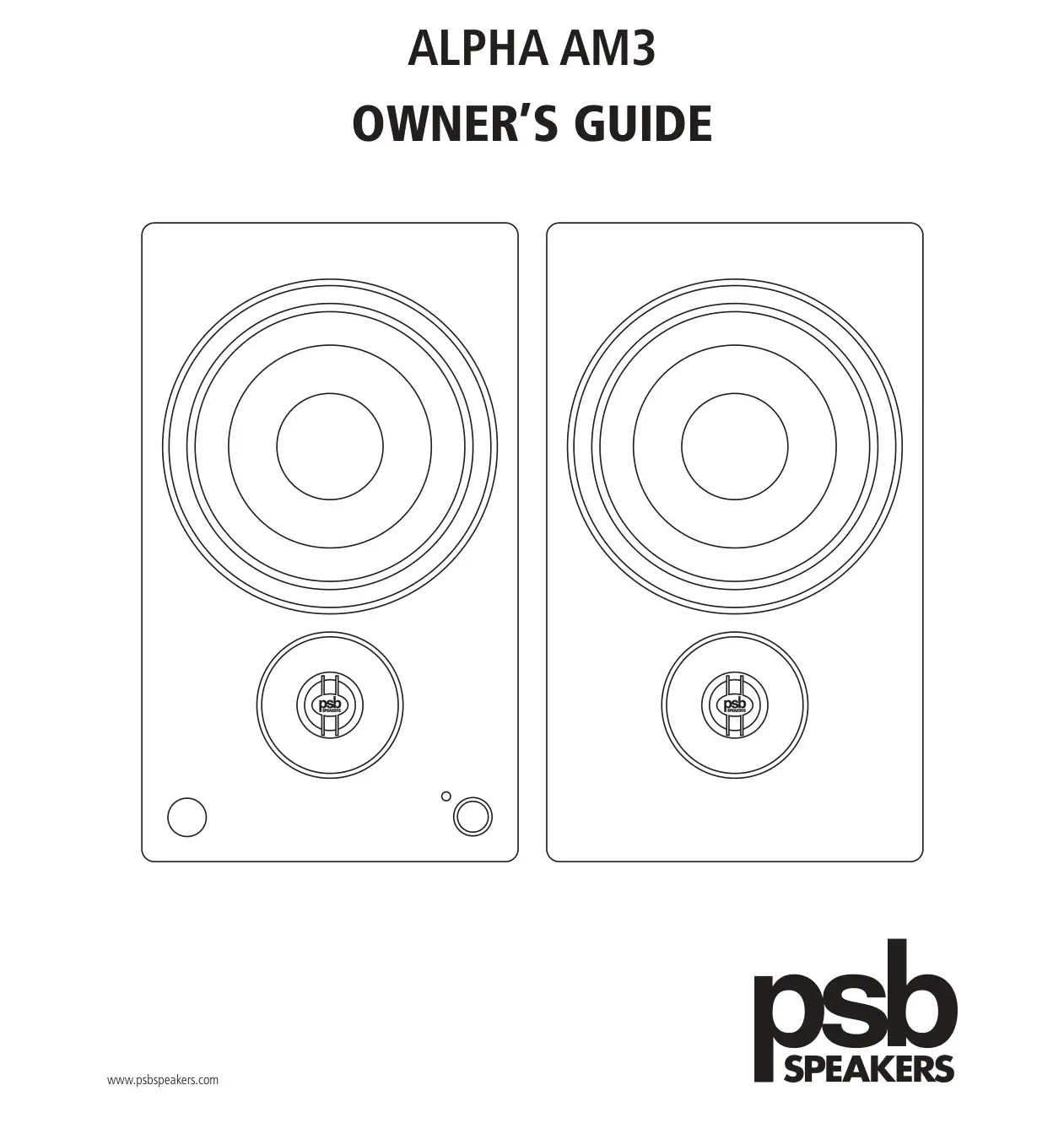 psb SPEAKERS ALPHA AM3 Compact Powered Speaker Owner's Manual