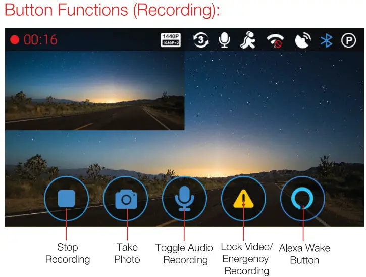Cobra SC400D Smart Dash Cam - VIDEO SCREEN BASICS