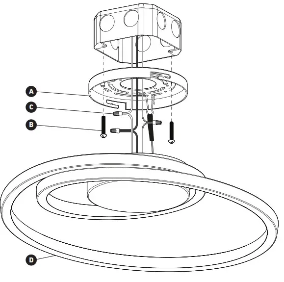 artika FM-SA-CR Salto LED Ceiling Light- INSTALLATION