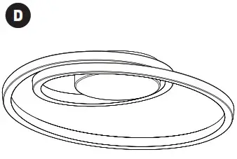 artika FM-SA-CR Salto LED Ceiling Light- ITEM D