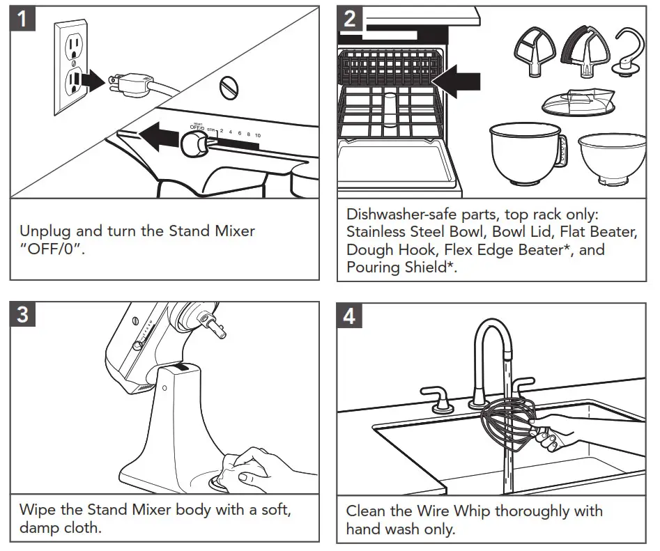 KitchenAid K45 Series 4 5 Quart Tilt Head Stand Mixer - Twist tohjh unlock