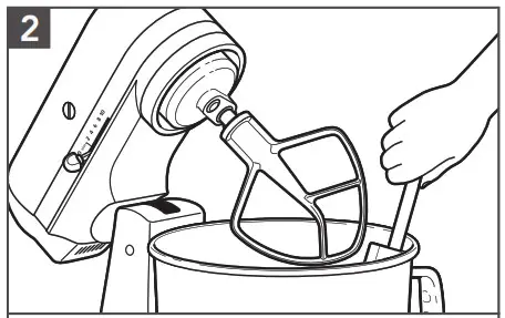 KitchenAid K45 Series 4 5 Quart Tilt Head Stand Mixer - scrape