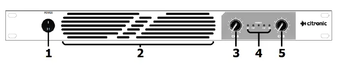 citronic PL720 1U Stereo Power Amplifiers 1