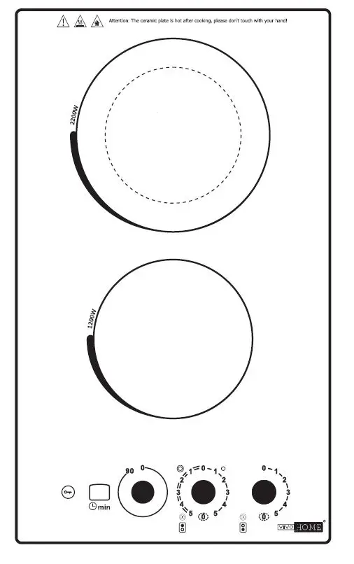 VIVO HOME VH938 Double Burner Electric Cooktop