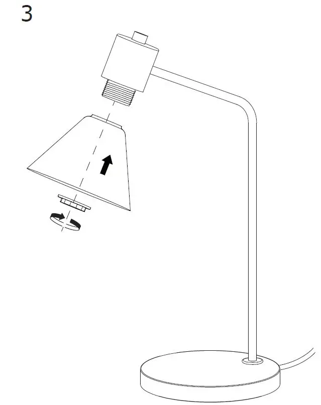 IKEA 005.260.45 FLUGBO Table Lamp with LED Bulb-5